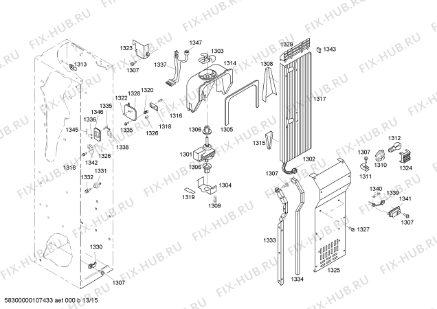 Схема №11 KBUIT4870A 48" SXS REFRIG CUSTOM (ICEMAKER) с изображением Панель для электропосудомоечной машины Bosch 00143770
